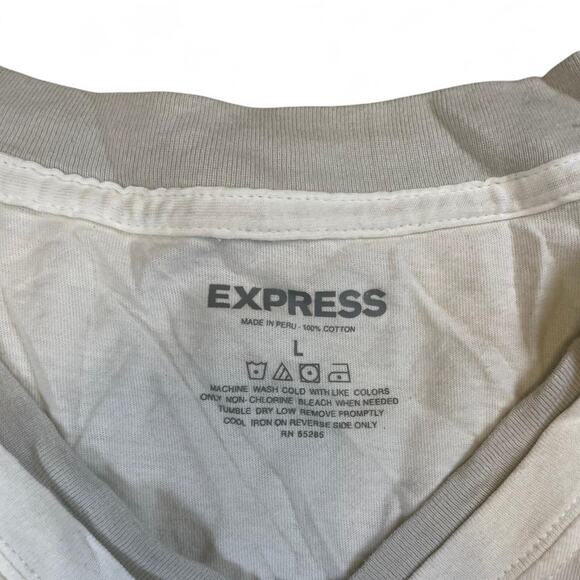Y2k white express skullgraphic t shirt - Picture 3 of 5